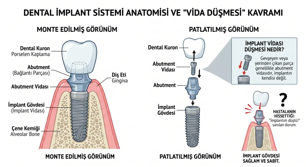İmplant Vidası Düşer mi? Nedenleri ve Çözüm Yolları 1 implant dusmesi